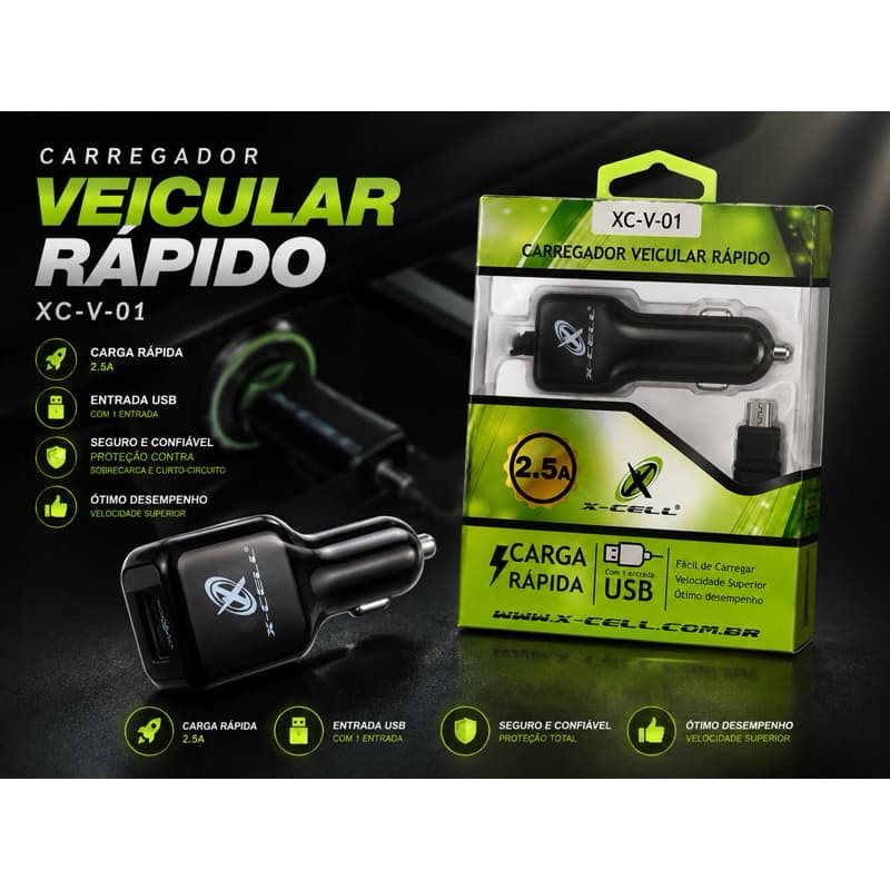 carregador veicular carregador de carro automotivo USB para carro iphone Samsung