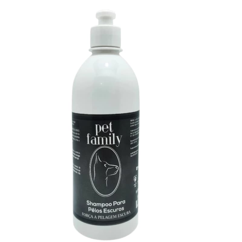 Shampoo Pet Family 500ml Para Cães e Gatos de Pelos Escuros