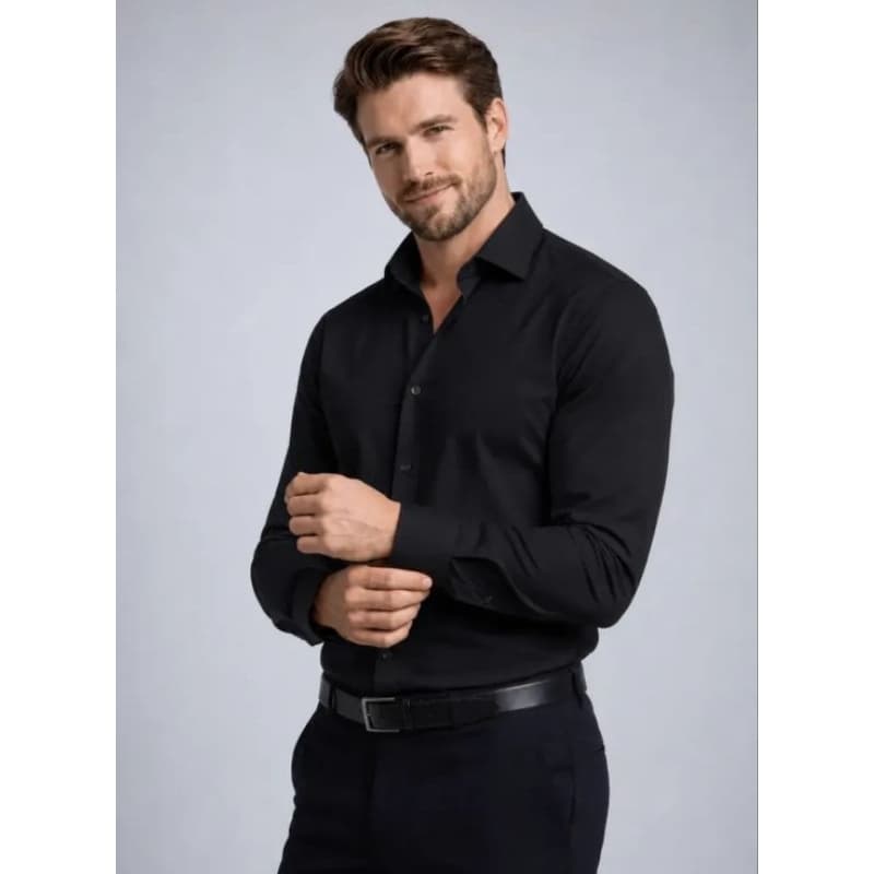 Camisa Social Masculina Slim Fit Manga Longa Premium Luxo Casamento Trabalho Social