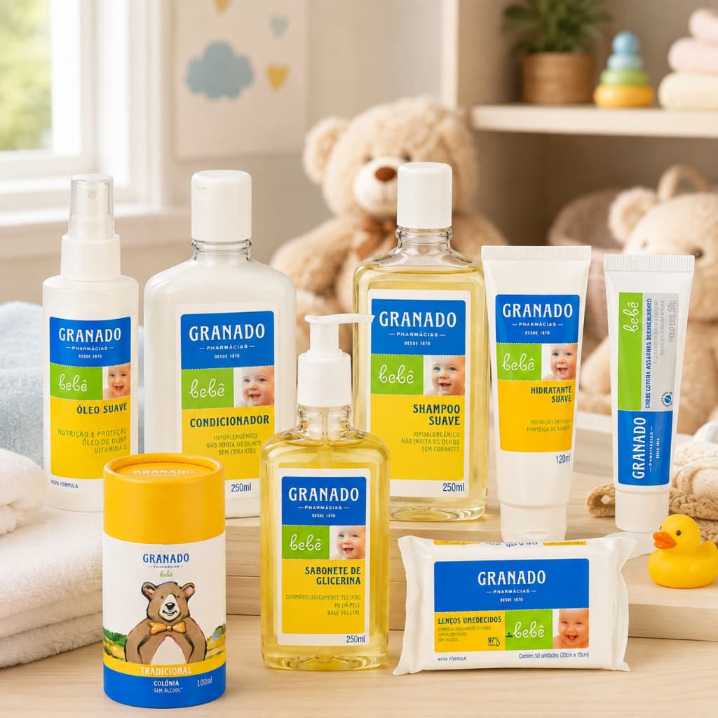 Kit Granado Bebê Tradicional 8 Produtos Shampoo Colônia Hidratante Assadura Enxoval 👶🎁💙