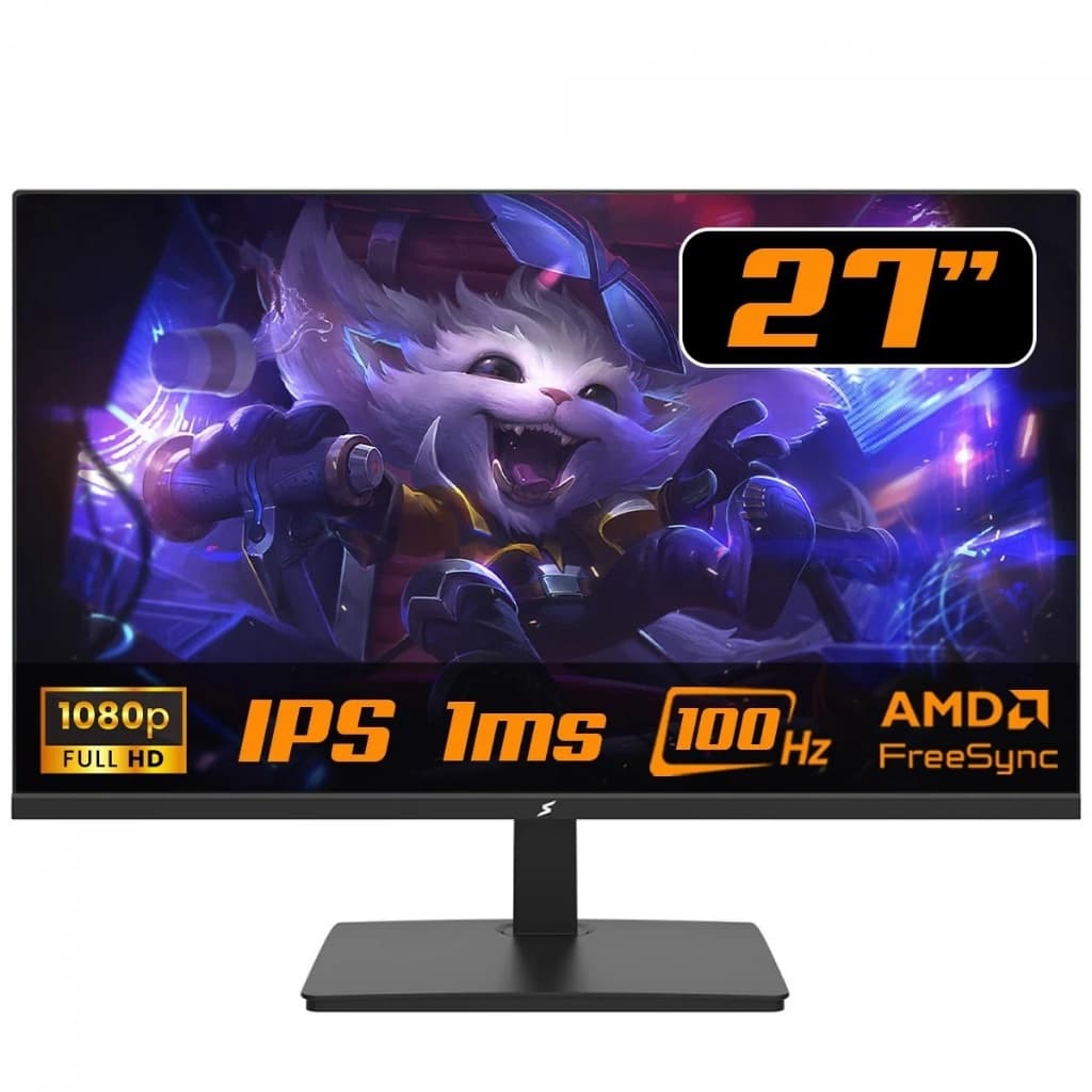Monitor Gamer SuperFrame View, 27, FHD, IPS, 1ms, 100HZ, FreeSync, HDMI/VGA