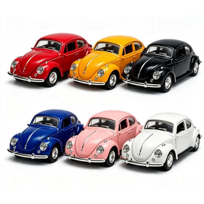 Miniatura Fusca Volkswagen 1:32 Carrinho Metal Abre Capô e Portas Fricção Coleção 12cm