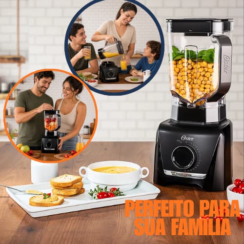 Liquidificador Potente Elétrico 3 em 1 portátil 1400 Full Oster Preto 3,2L