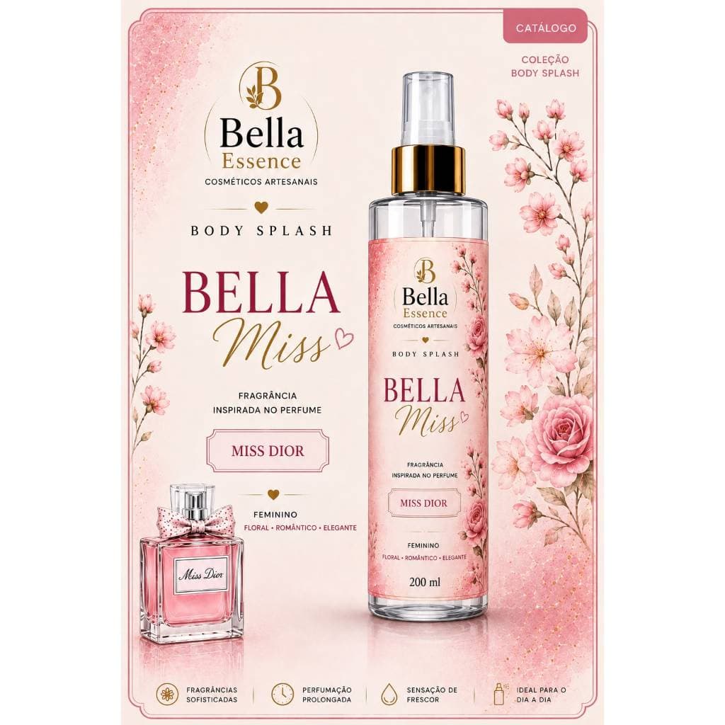 Body Splash Feminino 200ml Premium – Fragrâncias Inspiradas em Perfumes Importados Famosos.