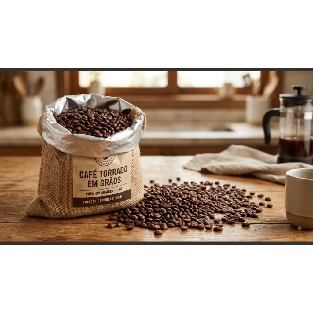 Café Em Grãos 1kg Gourmet Mineiro Torra Média 100% Arábica Café Gálatas