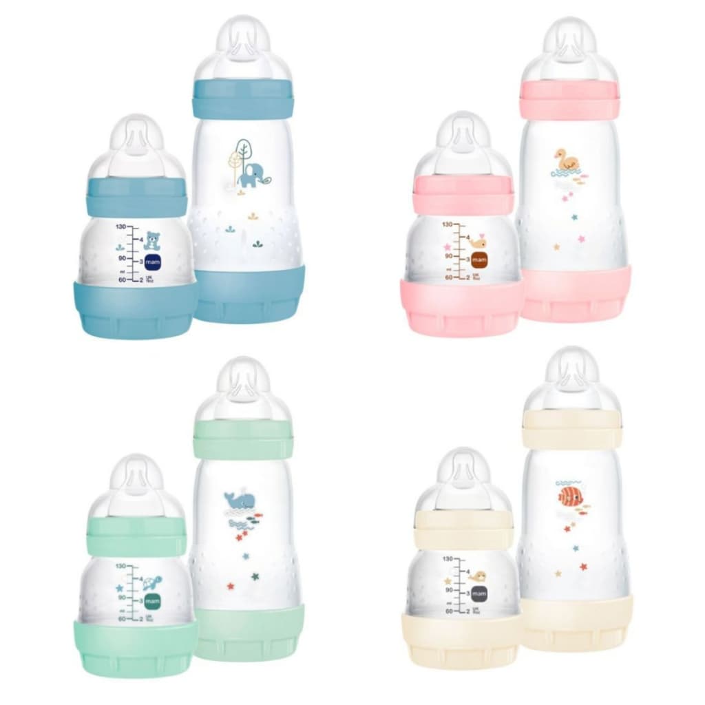 Kit 2 Mamadeiras Mam Easy Start Anticólica Starter Set 130ml e 260ml