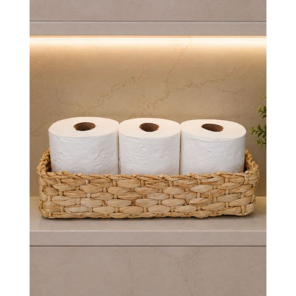 Porta Papel Higiênico Cesto Decoração Banheiro  cesta organizador MEDIO(28X18X6CM)