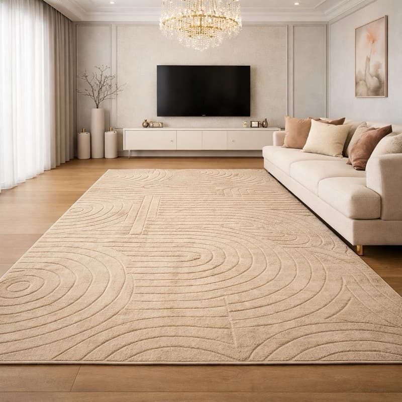 Tapete 3,00x2,00 Geométrico Alto-Relevo Premium Antiderrapante Sala Quarto