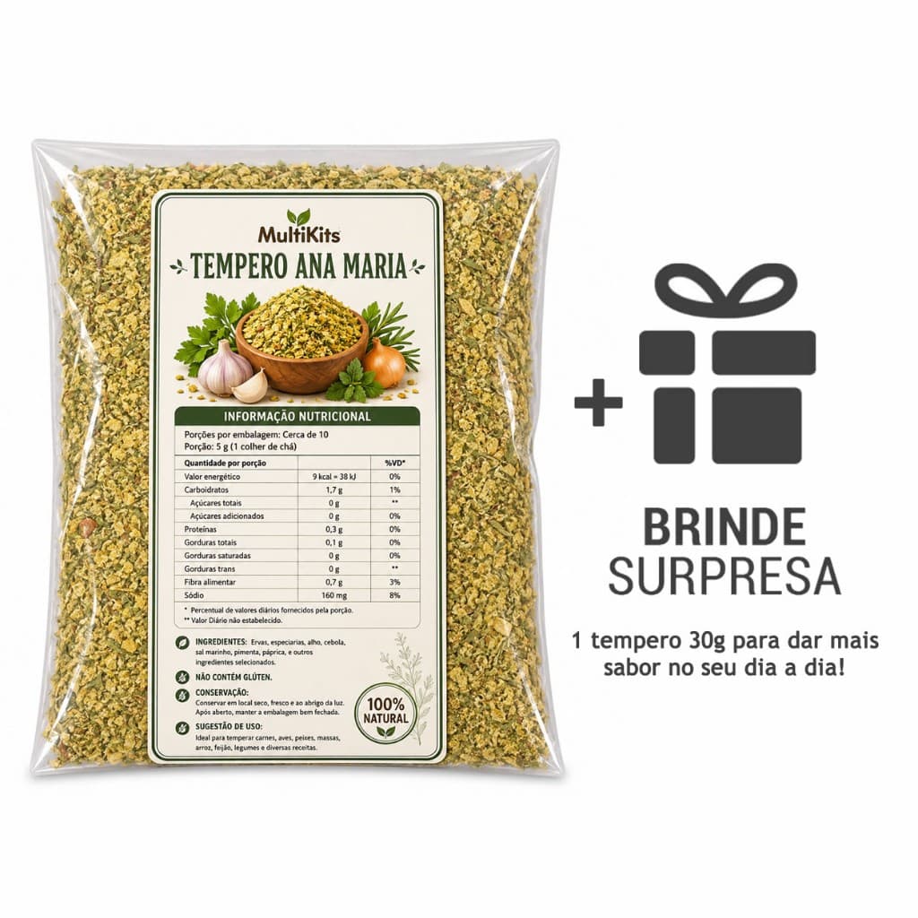 Tempero Ana Maria 100g - 250g | Mix de Temperos para Carnes, Frango, Arroz e Legumes