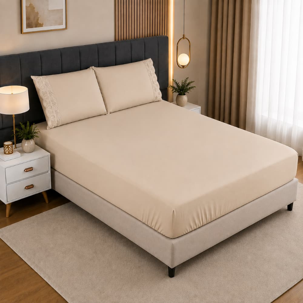 Jogo de Lençol Solteiro 2 peças Casal Queen King 3Pçs Bordado Inglês Micropercal 400 Fios Jogo de Cama Luxo