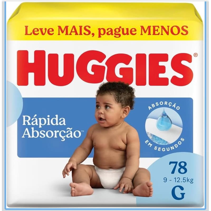 Fralda Huggies G 78 unidades