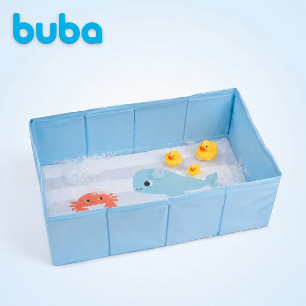 Banheira Portátil Dobrável Buba Splash Bebê Ultracompacta Leve Fácil Guardar Casa Viagem Praia Piscina