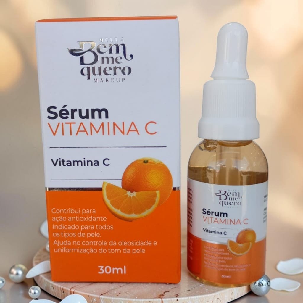 Sérum de Vitamina C 30ml | Bella Bem Me Quero | Ação Antioxidante e Controle de Oleosidade