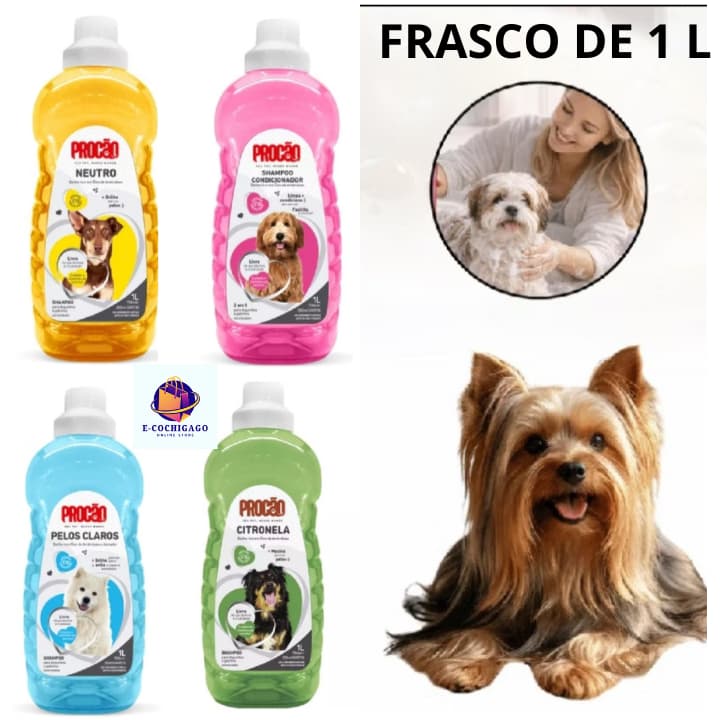 Shampoo para cachorro cães SHAMPOO+CONDICIONADOR PROCÃO 1 LITRO