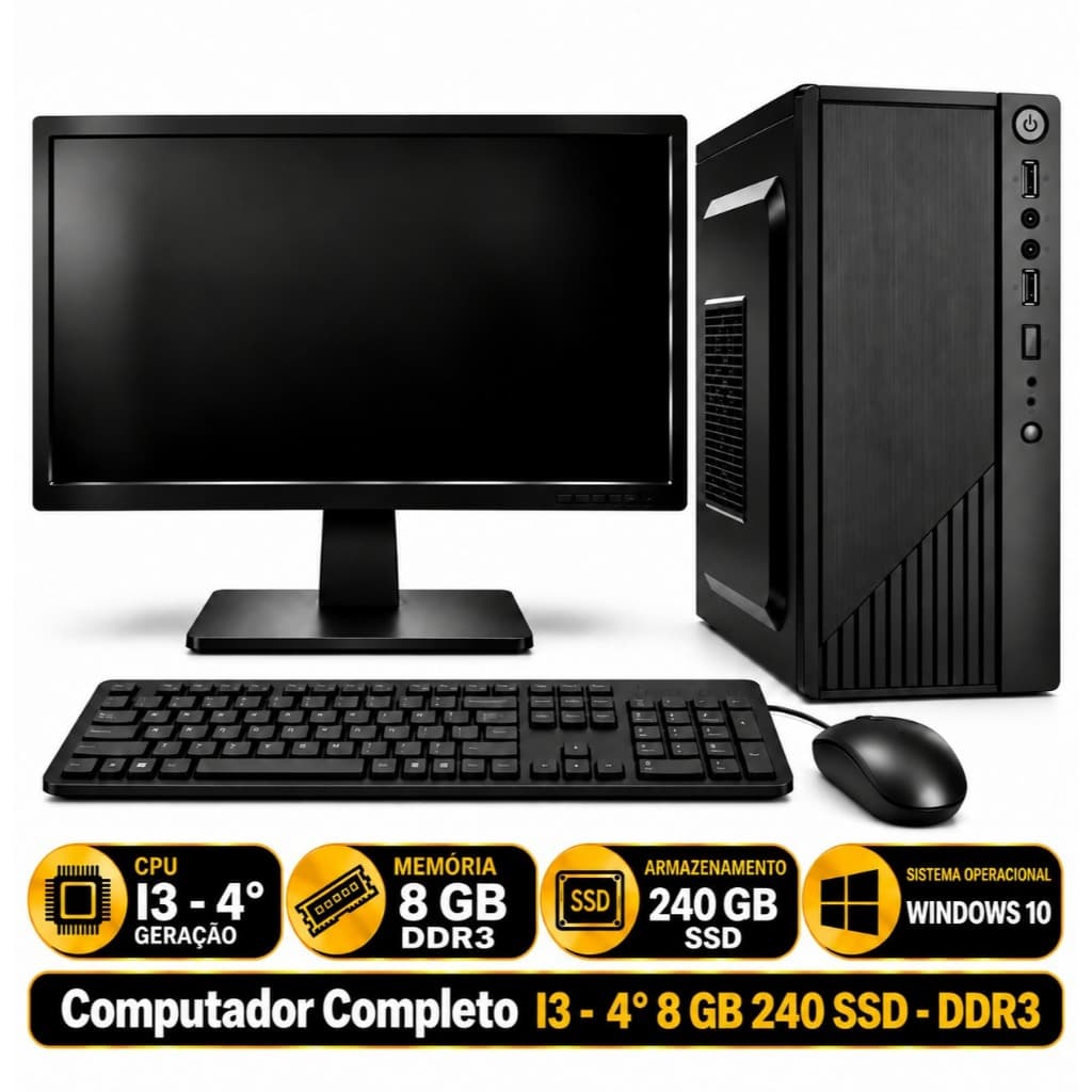 Computador Completo I3 - 4° 8 GB 240 SSD - DDR3