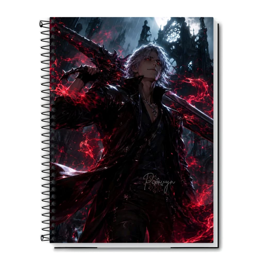 Caderno Universitário | Devil May Cry | Gamer | Capa Dura & Espiral 1,10,15 e 20 Matérias