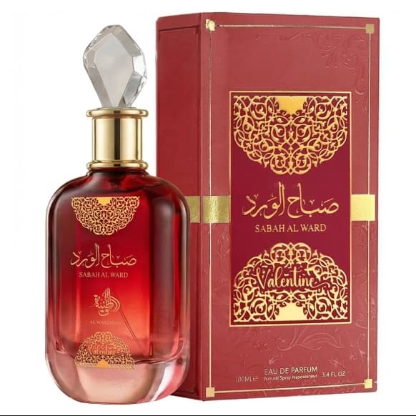 Perfume Feminino Arabe Al Wataniah Sabah Al Ward Valentine EDP 100ml Original Importado Marcante Eud Parfume Luxo