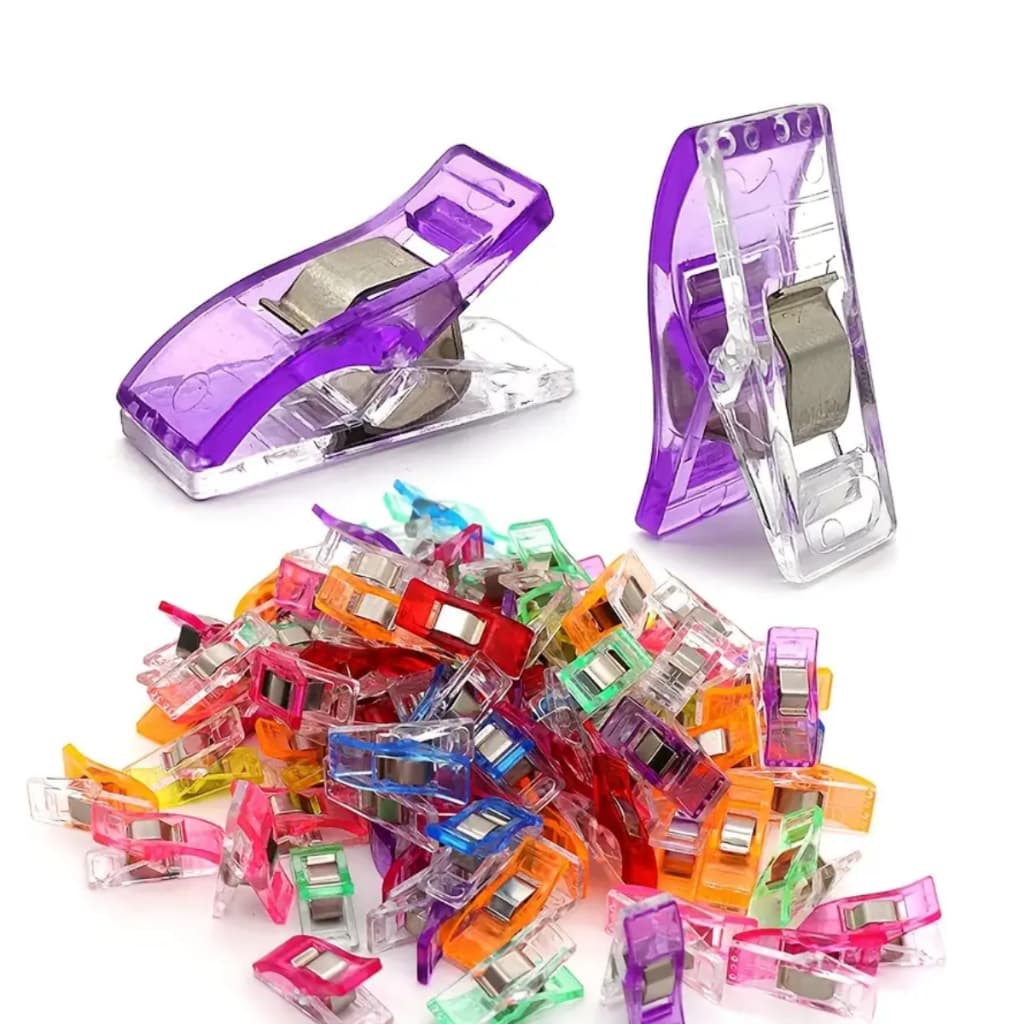 Kit Clips Wonder Prendedores Prender tecido Prendedor Alinhavar costura Crochê Patchwork Colorido