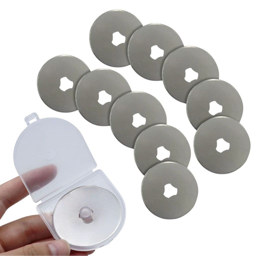 Kit 6 Discos  45mm Refil Lâmina para Cortador Circular Patchwork Couro Tecido Papel