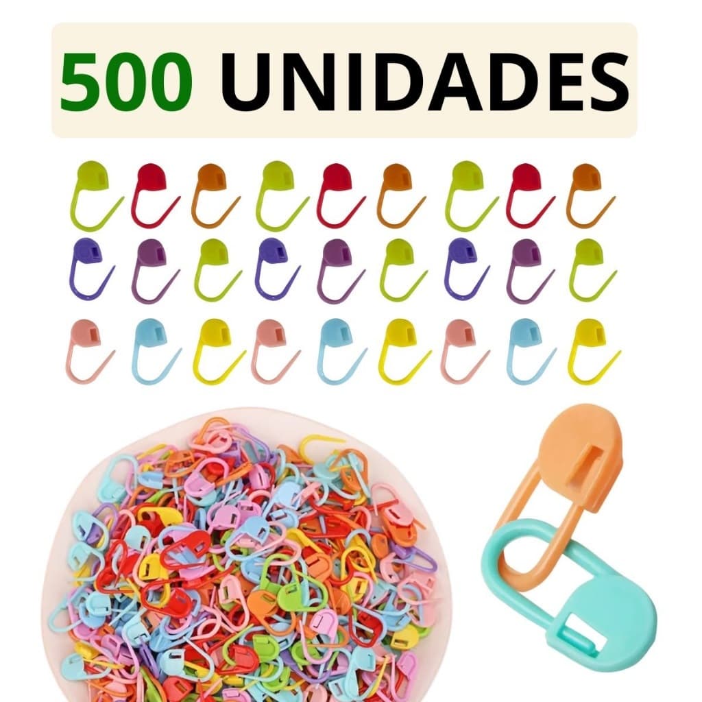 Kit 500 Marcador De Ponto Cadeado para Tricô, Crochê e amigurumi