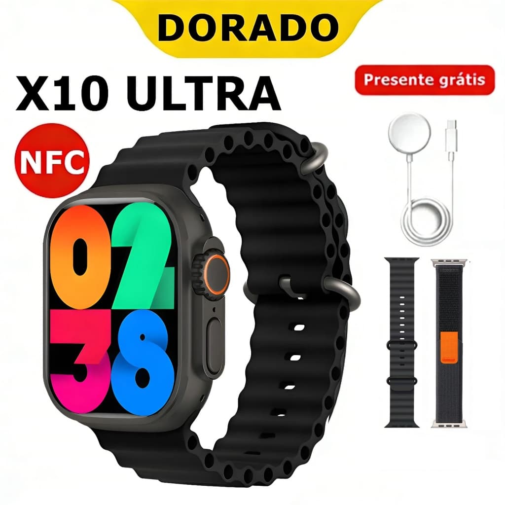 Relógio Smartwatch 10 PRO ULTRA Relógio inteligente Versão atualizada Chat GPT Amoled Nfc Para Android IOS