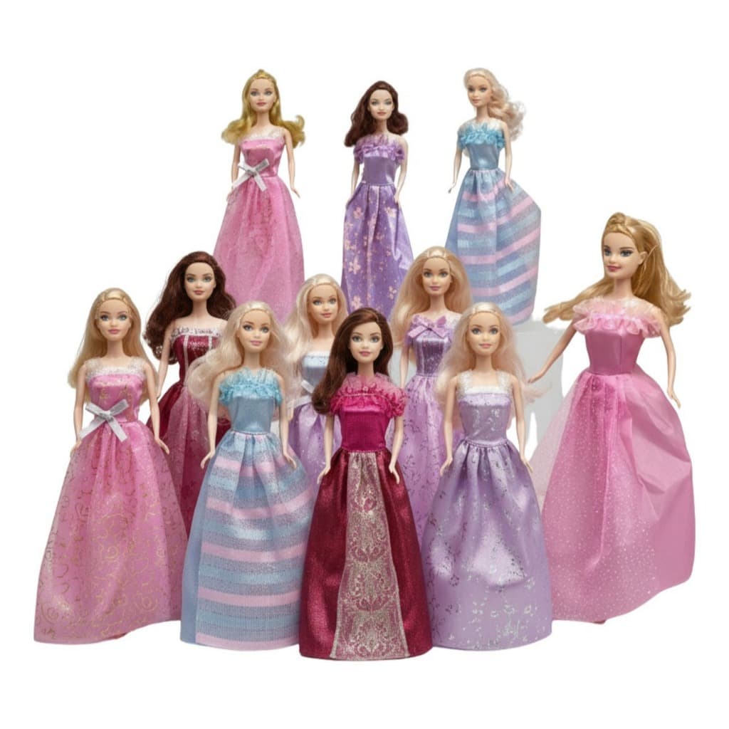 Boneca Princesa Mary Fashion 30cm Com Acessórios Articulada Vestidos Variados Sapatinho Wellkids