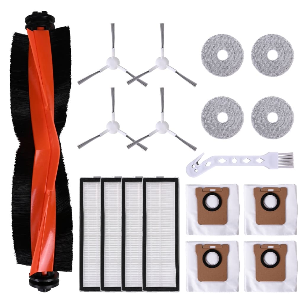 Kit de Reposição para Robô Aspirador Xiaomi com Escova Principal Escova Lateral Filtro HEPA e Pano Mop