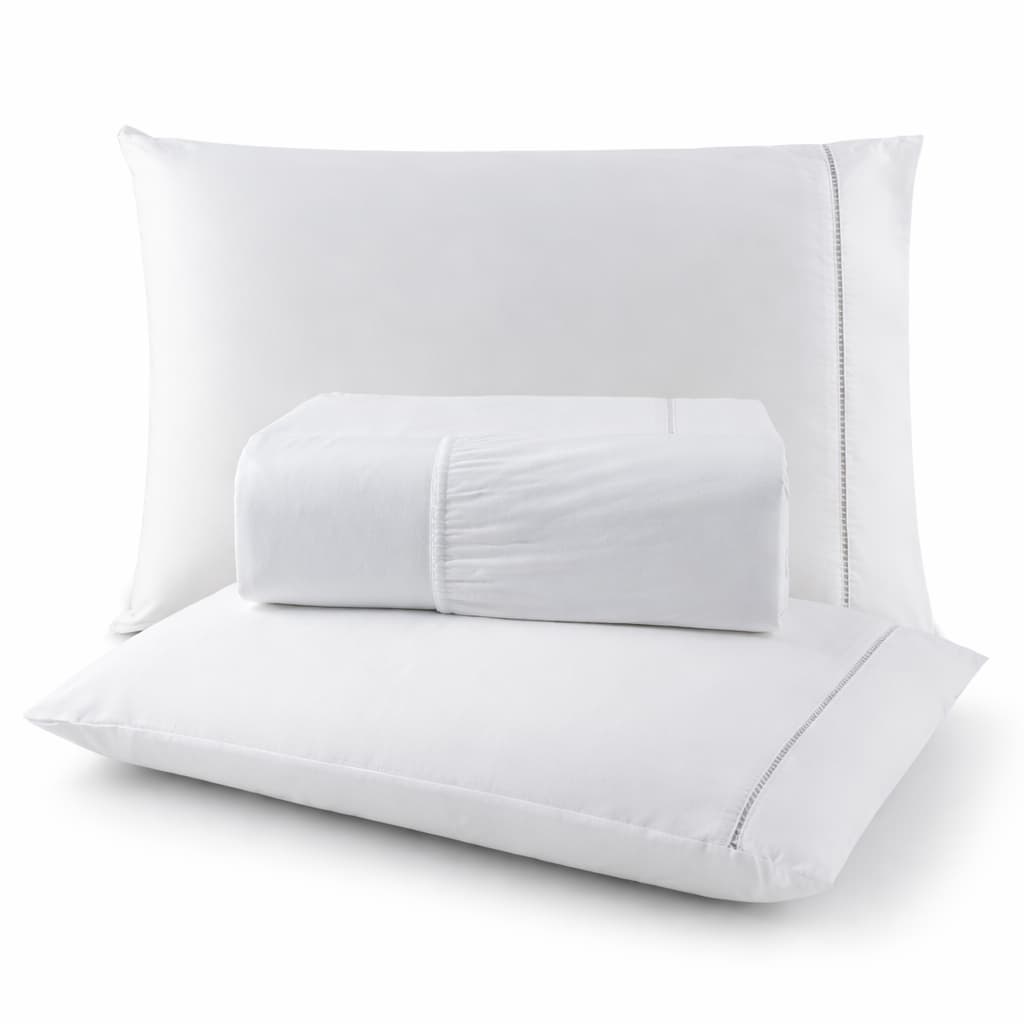 Kit Lençol Casal 3 Peças Jogo de Cama com Elástico 2 Fronhas Macio Confortável para Cama Box Casal