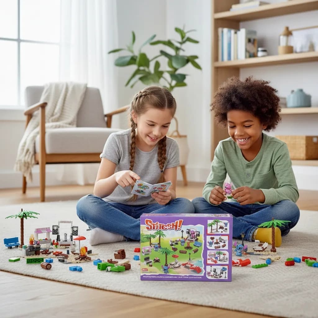 Blocos de Montar Stitch Angel – Tipo Lego personagens Stitch Brinquedo Educativo Infantil