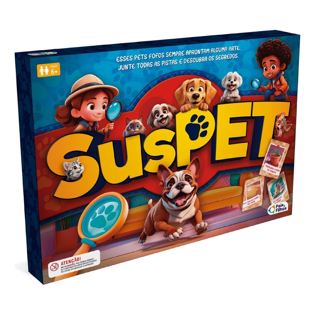 Suspet 🐾 Jogo de Detetive Infantil Jogo de tabuleiro Brinquedo em Família amigos Pais e Filhos Diversão jogo mesa cartas