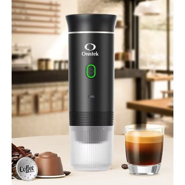 Máquina de Café Expresso Portátil 3 em 1Mini Cafeteira Portátil Recarregável USB Compatível com Cápsulas e Café em Pó