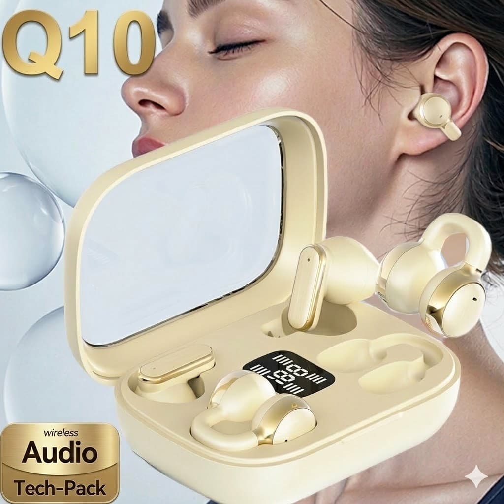 Nova Q10 Fones de Ouvido Sem Fio TWS com Bluetooth 5.4, Reprodução Contínua, — Fones Sem Fio Estilos
