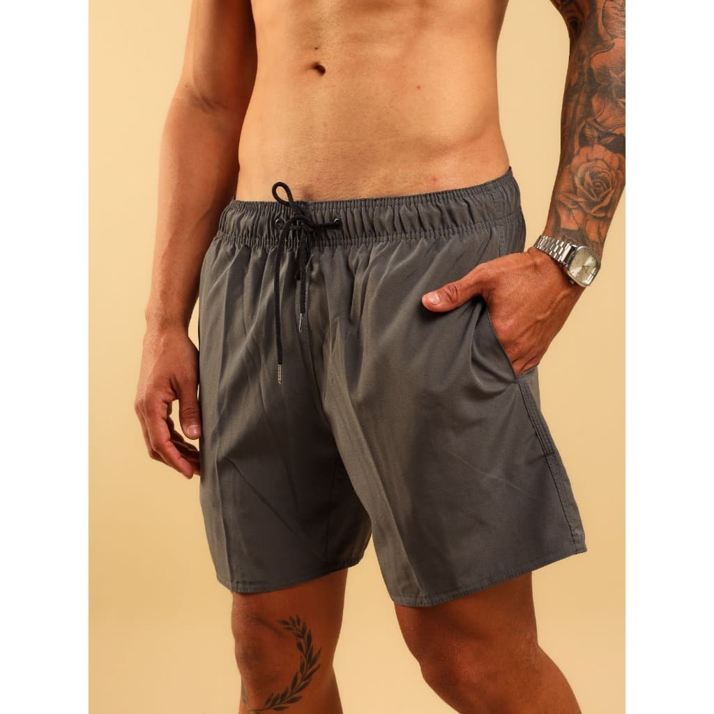Kit 2 Bermuda Elastano  Masculina  Treino Casual Musculação Academia Corrida P ao GG Tactel com Elastano Praia Casual