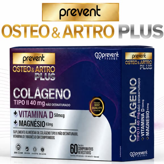 Colágeno Tipo 2  + Magnésio + Vitamina D – Premium| 60 comprimidos