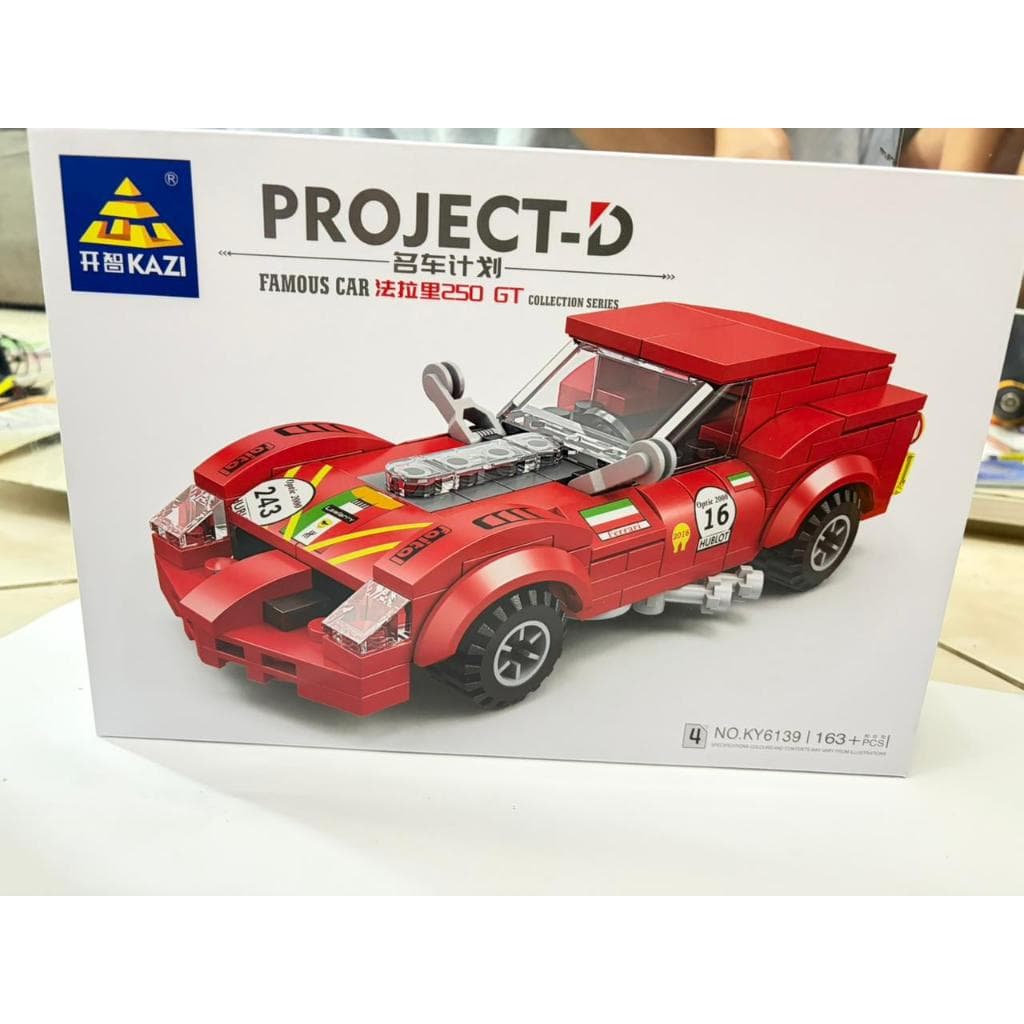 Blocos de Montar Carrinhos Colecionáveis Tipo Lego  KAZI Project-D - Série Famous Car