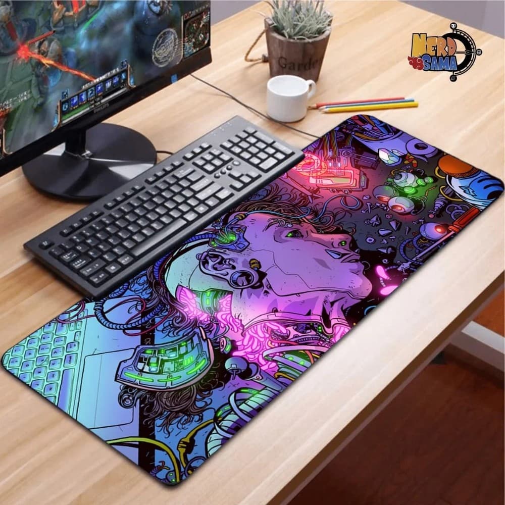 Mouse Pad Gamer Grande Antiderrapante 75x30 85x40 para Mesa de Escritório PC Notebook Colorido Estampado Decorado