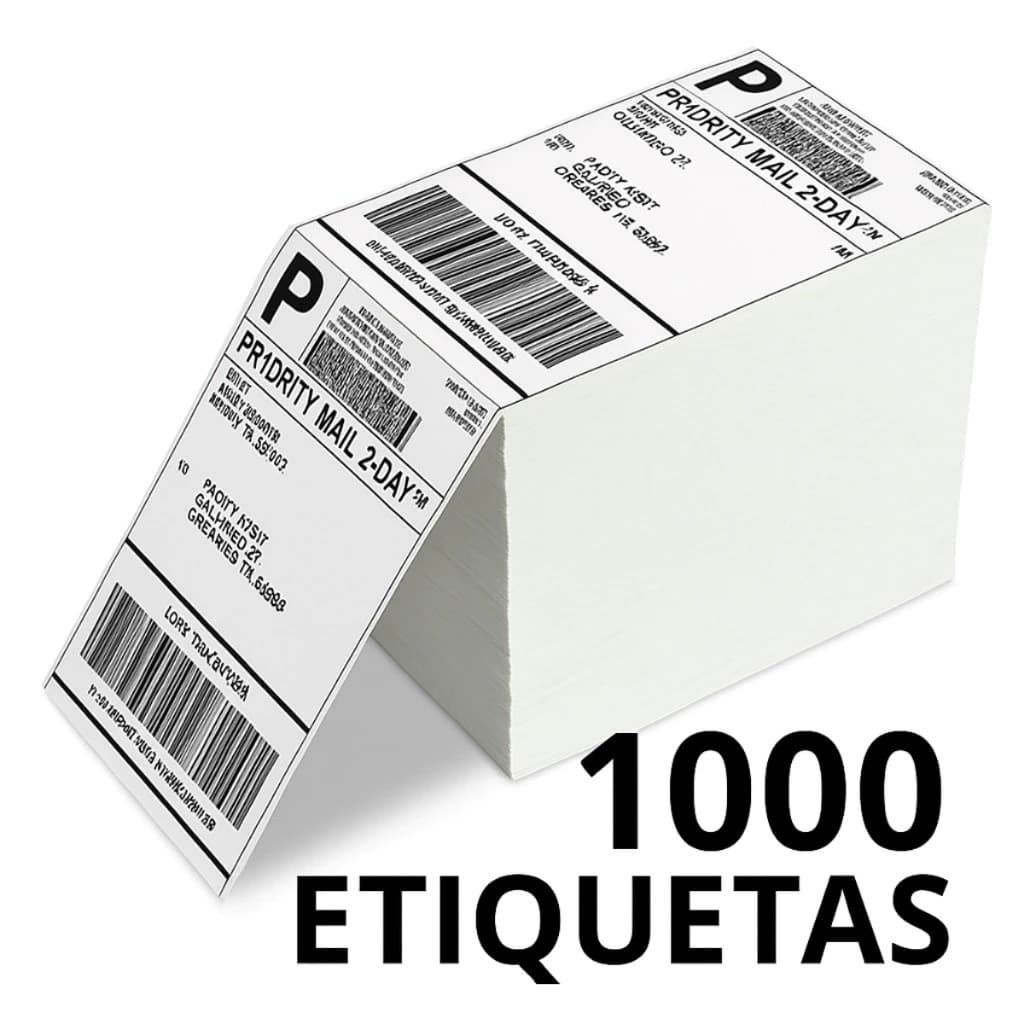 500 Etiquetas Térmicas Formato Resma 10x15 Cor Branco