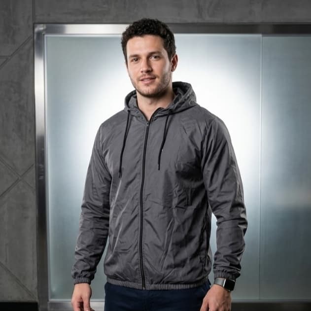 Blusa Corta Vento Jaqueta Impermeável Masculina Confortável Casaco Térmico Com Capuz e Bolsos