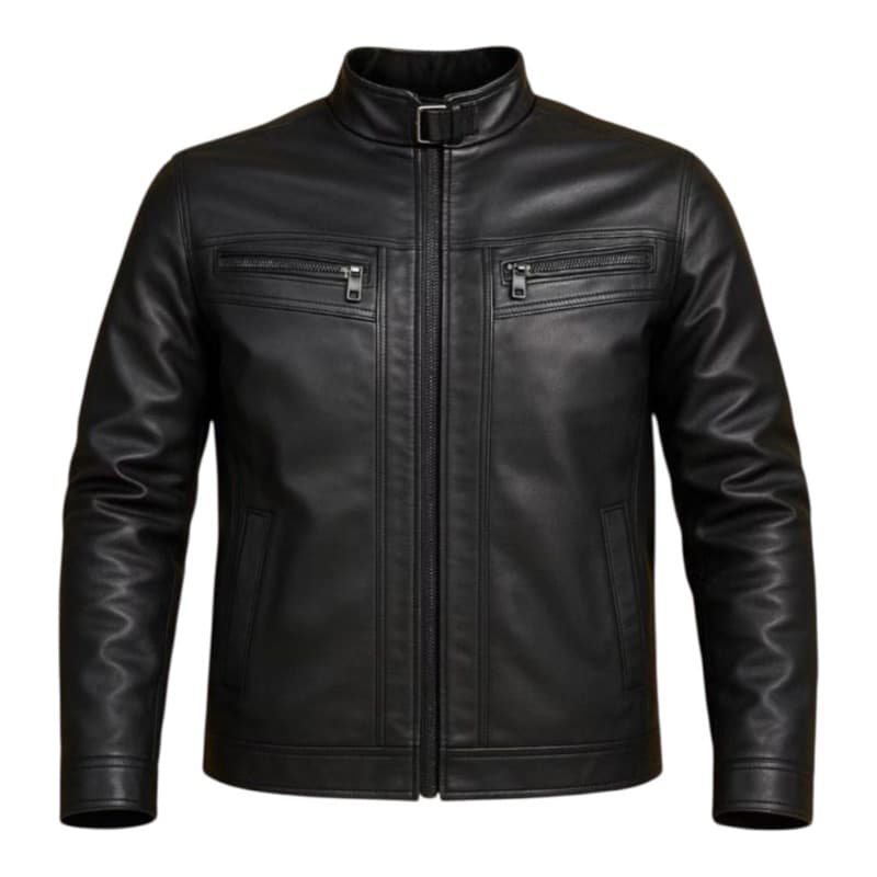 Jaqueta de Couro Masculina Moda Inverno Frio