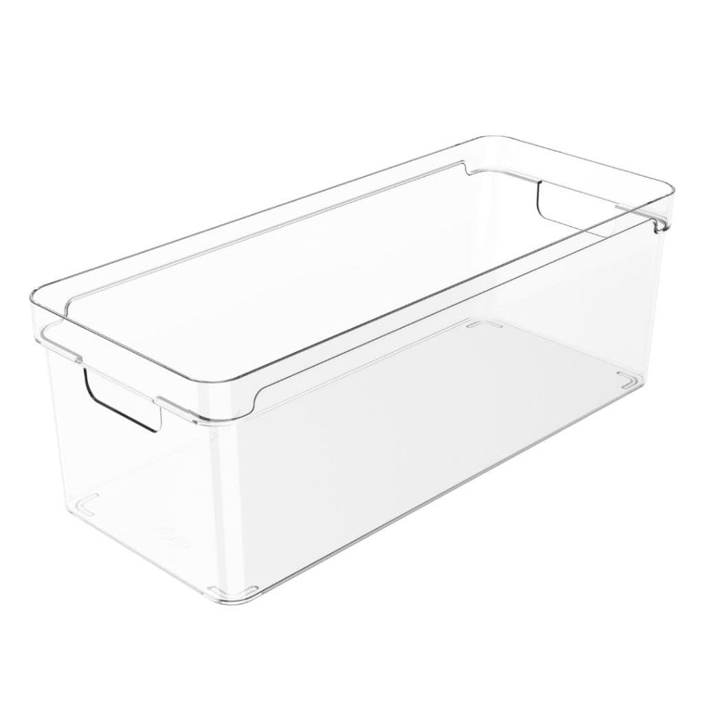 Organizador Multiuso Transparente Caixa Organizadora Geladeira Armário Cozinha Resistente 6,8L Ou