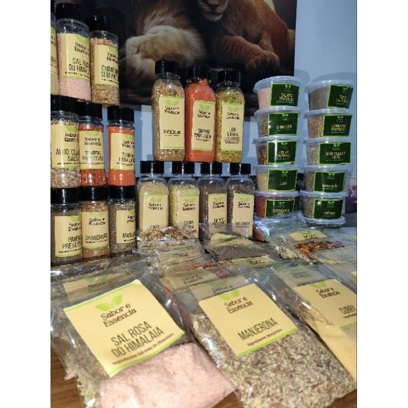 🔥 Kit 20 Temperos 30g (600g) Completo | Chimichurri, Pápricas, Lemon Pepper, Curry, Carnes e Feijão | Sabor e Essência 🌿