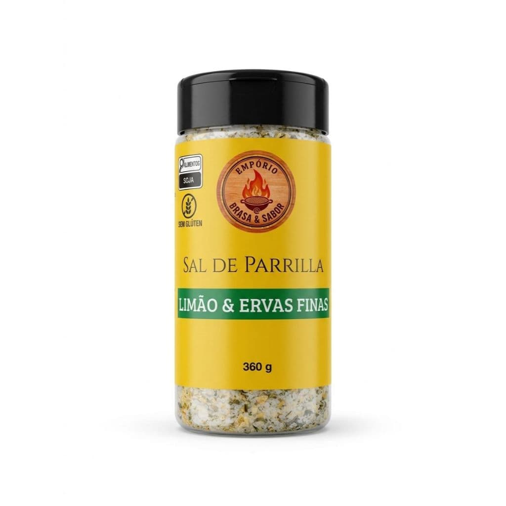 Sal de Parrilla Limão e Ervas Finas 360g | Tempero para Churrasco, Carnes, Frango e Peixe