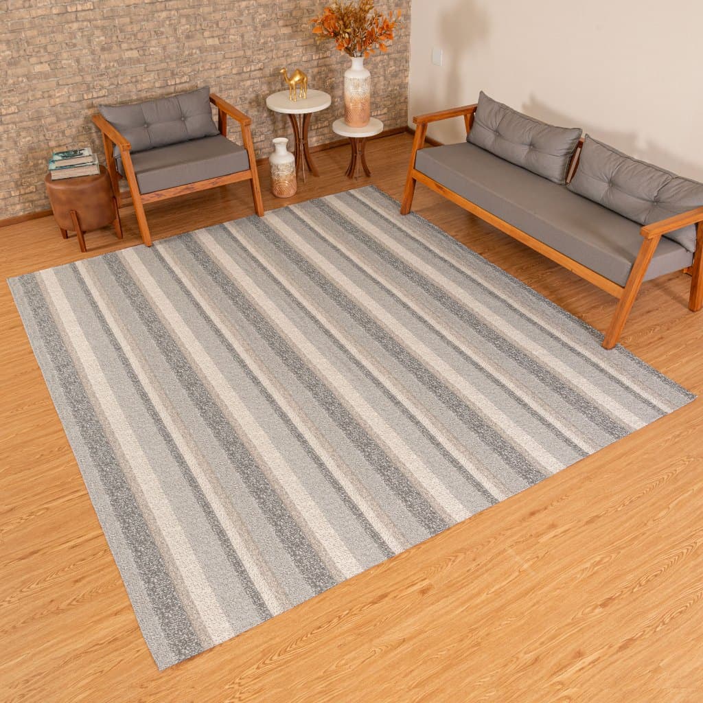 Tapete 2,00 M X 1,40 M Decorativo Ideal Para Sala Quarto Escritório Com Antiderrapante