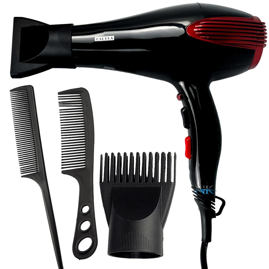 Secador De Cabelos Excela 2200w Profissional Íons Ar Quente Frio
