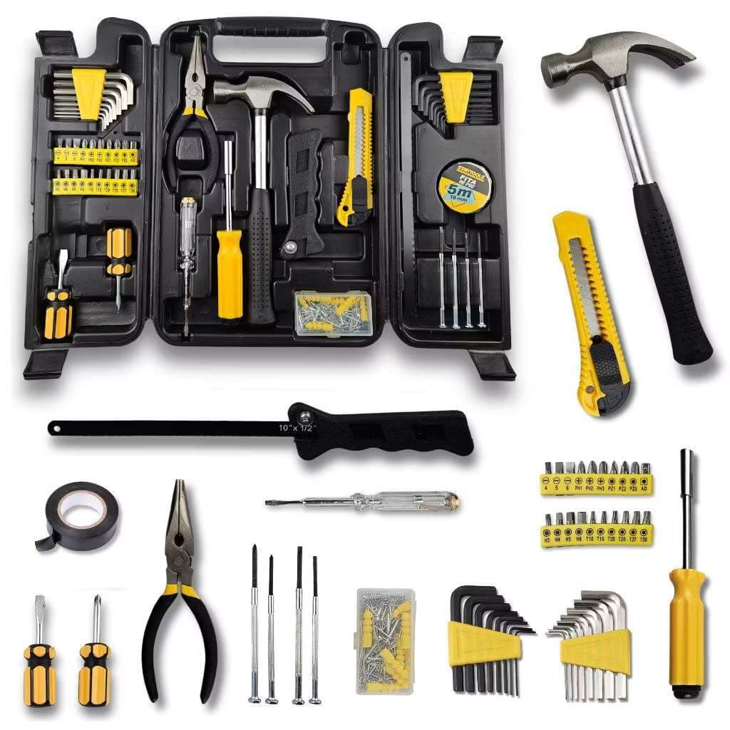 Kit Ferramentas Domésticas 200 Peças Completo Maleta Resistente Profissional