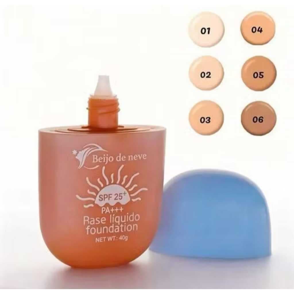 BASE LIQUIDA SPF 25+ COM COR FOUDATION  BEIJO DE NEVE 40G