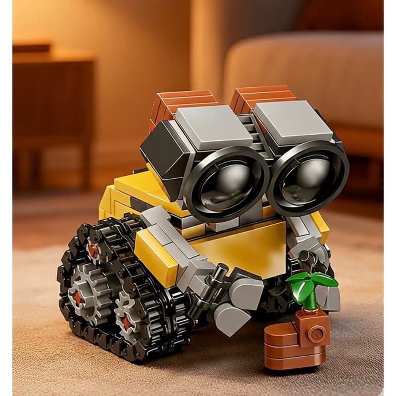 Bloco de Montar Robô WALL-E 217 Peças Colecionável Tipo Lego Pixar
