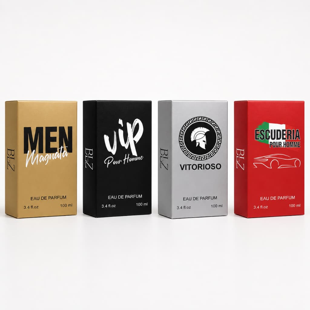 Kit 04 Perfumes Masculinos Refência Importada 100ml - Fixação 8Hs Frasco em Vidro