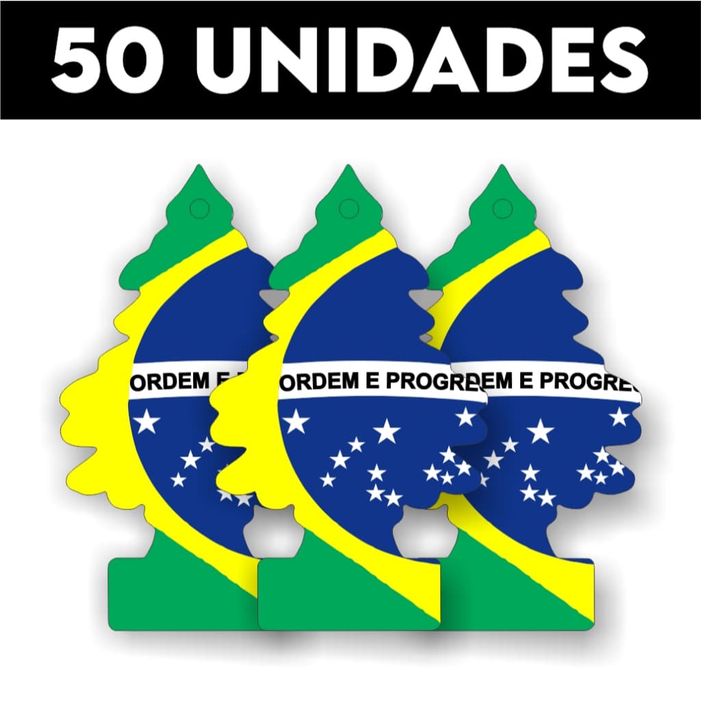 Kit 50 Cheirinho Aromatizante Pinheiro Para Carro Brasil Especial Copa 2026