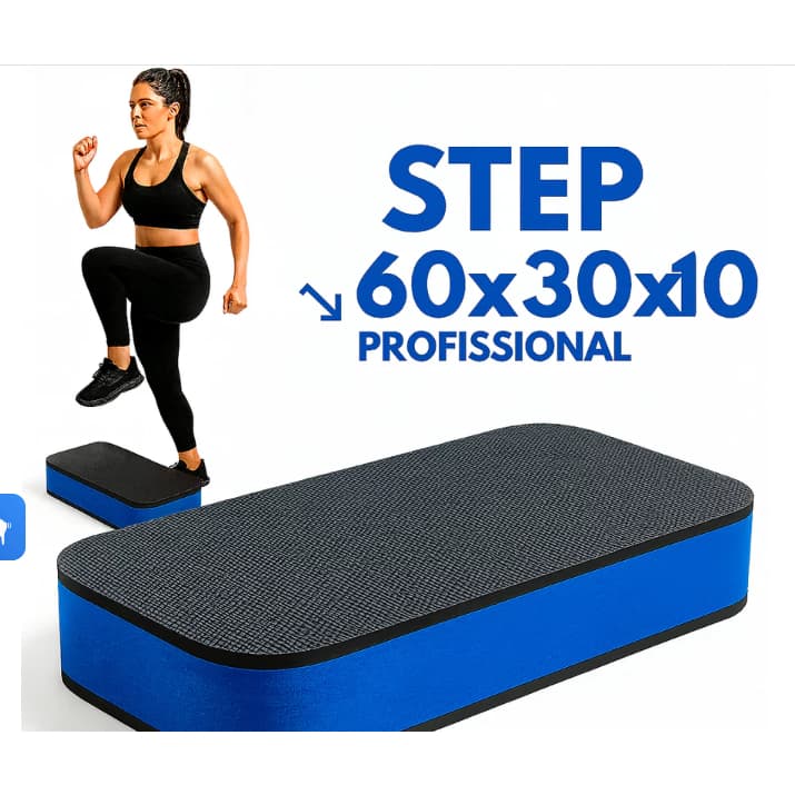 KIT 2 Steps de Academia em EVA 60x30x10cm para Treino Funcional, Exercícios Aeróbicos, Crossfit, Musculação